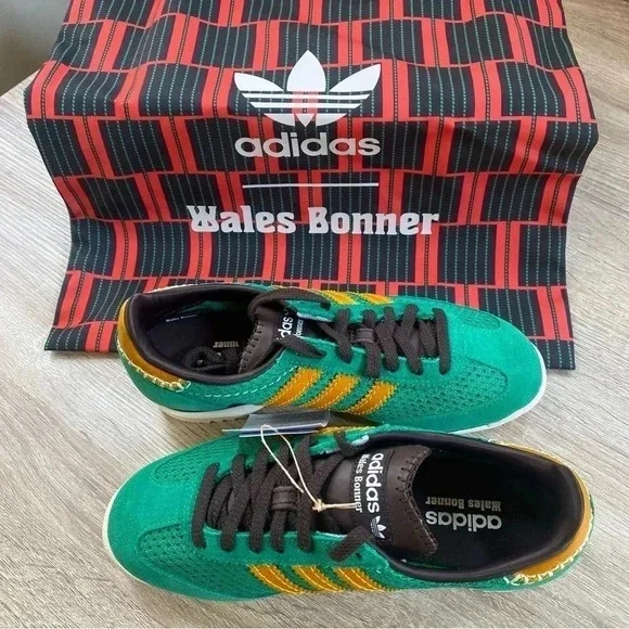 New Adidas Wales Bonner SL72 Sneaker Shoes Knit Green Womens Size 7 - Picture 3 of 16